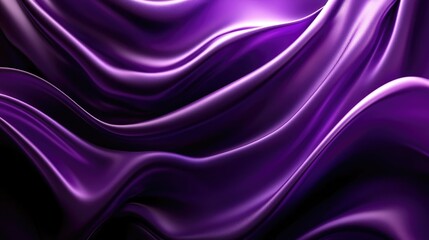 Flowing purple waves creating a luxurious and dynamic abstract background