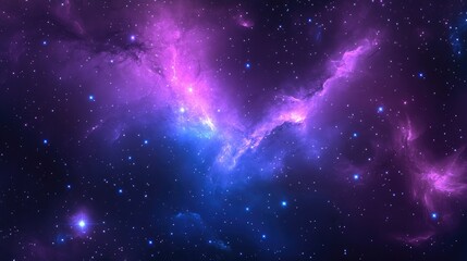 Purple and blue stars in a space background
