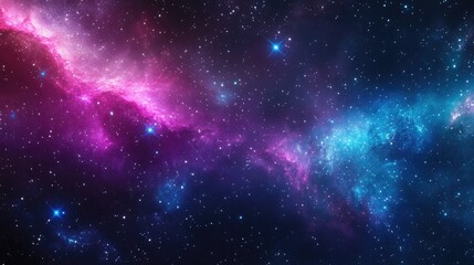 Purple and blue stars in a space background