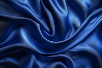 Obraz premium Blue Satin Fabric Drape