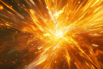 Dynamic Explosion of Energy and Light Representing Drive and Motivation