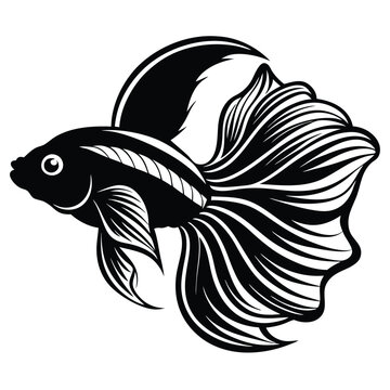 recommend clip art: Adobe Illustrator BETTA fish vector icon design template ideaArtwork