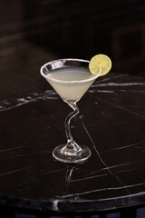 Margarita Cocktail with Tequila, Triple Sec, Lime Juice, and Sugar Syrup – Classic Refreshing Drink