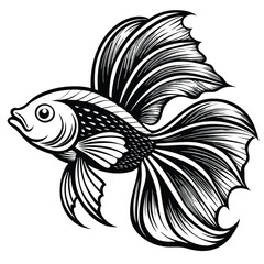 Adobe Illustrator BETTA fish vector icon design template ideaArtwork