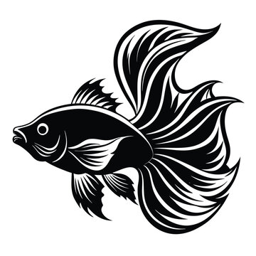 recommend clip art: Adobe Illustrator BETTA fish vector icon design template ideaArtwork