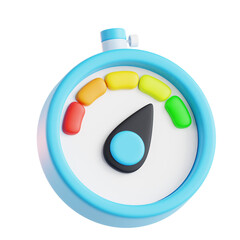 Barometer 3D illustration with isolated background