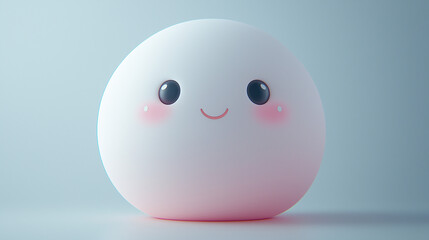 A cute 3D-rendered , bouncing excitedly on soft grass