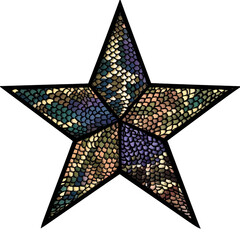 Obraz premium A star with a camouflage pattern