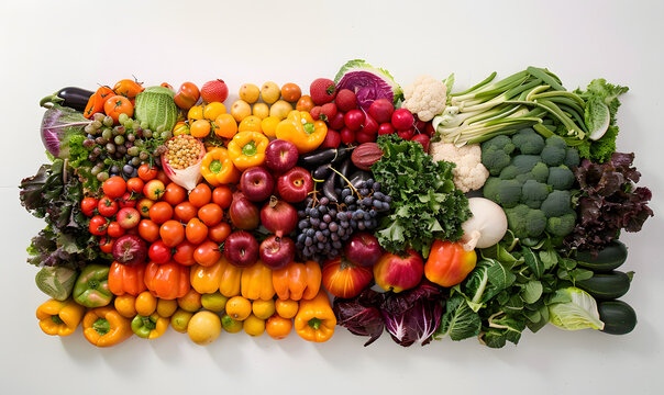 vegetable and fruits photo or illustrator on white background