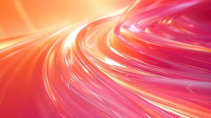 A pink and orange swirl of lines and shapes