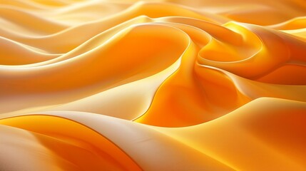 Obraz premium The image is a close up of a yellow fabric with a wave pattern