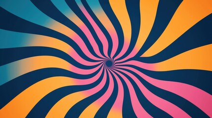 Psychedelic Swirling Stripes Abstract Background