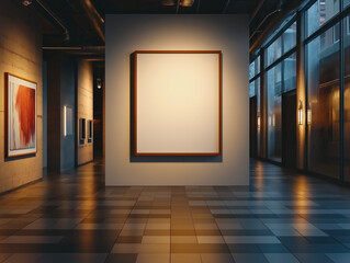 Blank Square Wall Art Frame In 1:1 Size For Mockup, Perfect For Showing Art Or Making A Visual Impression How The Art Piece Will Hang On The Wall