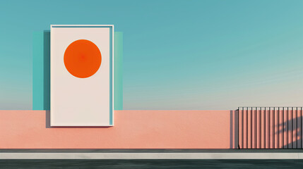 Large outdoor banner mockup on a building or fence, perfect for high-impact advertising, showcasing a striking layout that grabs attention and boosts visibility. High resolution Illustration, in the