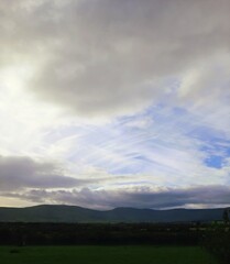 clouds over the hills