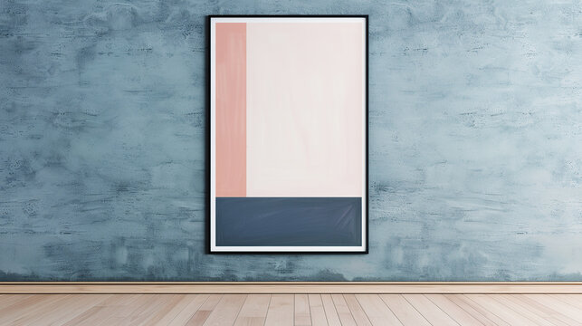 Modern poster mockup on a textured wall, perfect for events or promotions, featuring a versatile design that grabs attention and highlights your content effectively. High resolution Illustration, in