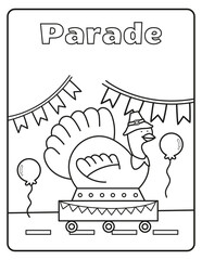Thanksgiving and Fall Harvest Coloring Page Autumn Season Fun Images Cozy Harvest Traditions Parade