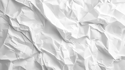 Obraz premium Crumpled White Paper Texture Background.generative ai