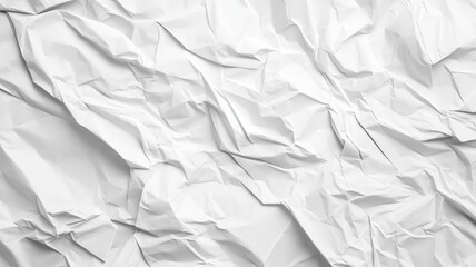 Fototapeta premium Crumpled White Paper Texture Background.generative ai