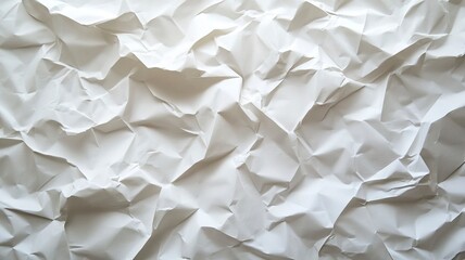 Obraz premium Crumpled White Paper Texture Background.generative ai