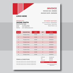 Corporate Invoice design template.