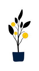 Money growths concept. Profitable business. Invest money.