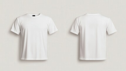 Blank White T Shirt Mockup   Front and Back View for Design Presentation