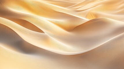 Obraz premium Smooth waves of sand dunes in the desert, gently shaped by the wind and sunlight