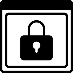 Web Security Glyph Icon Design Vector