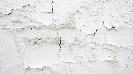 Fototapeta premium Textured white wall with subtle cracks and imperfections, creating a rustic feel for a natural design concept