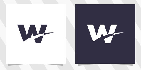 letter w logo design vector