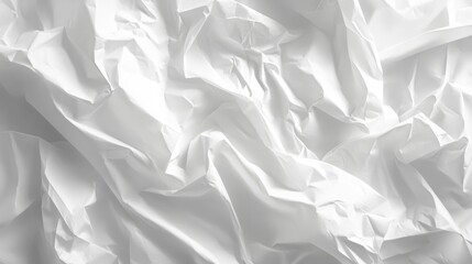 Obraz premium Wrinkled white tissue paper texture, with soft creases and delicate folds