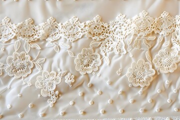 Delicate Lace and Pearl Embellishments