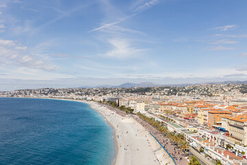 Fototapeta premium View of the Coast of Nice, France