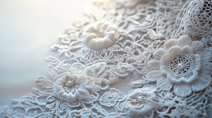 Obraz premium Lace Festival, a poster announcing a festival celebrating lace artisans, with copy space, International Lace Day