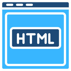 Html Solid Color Icon Design Vector