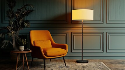 Chic Minimalist Floor Lamp in Modern Living Space