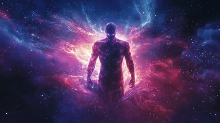 Obraz premium Cosmic Guardian at the Edge of the Universe