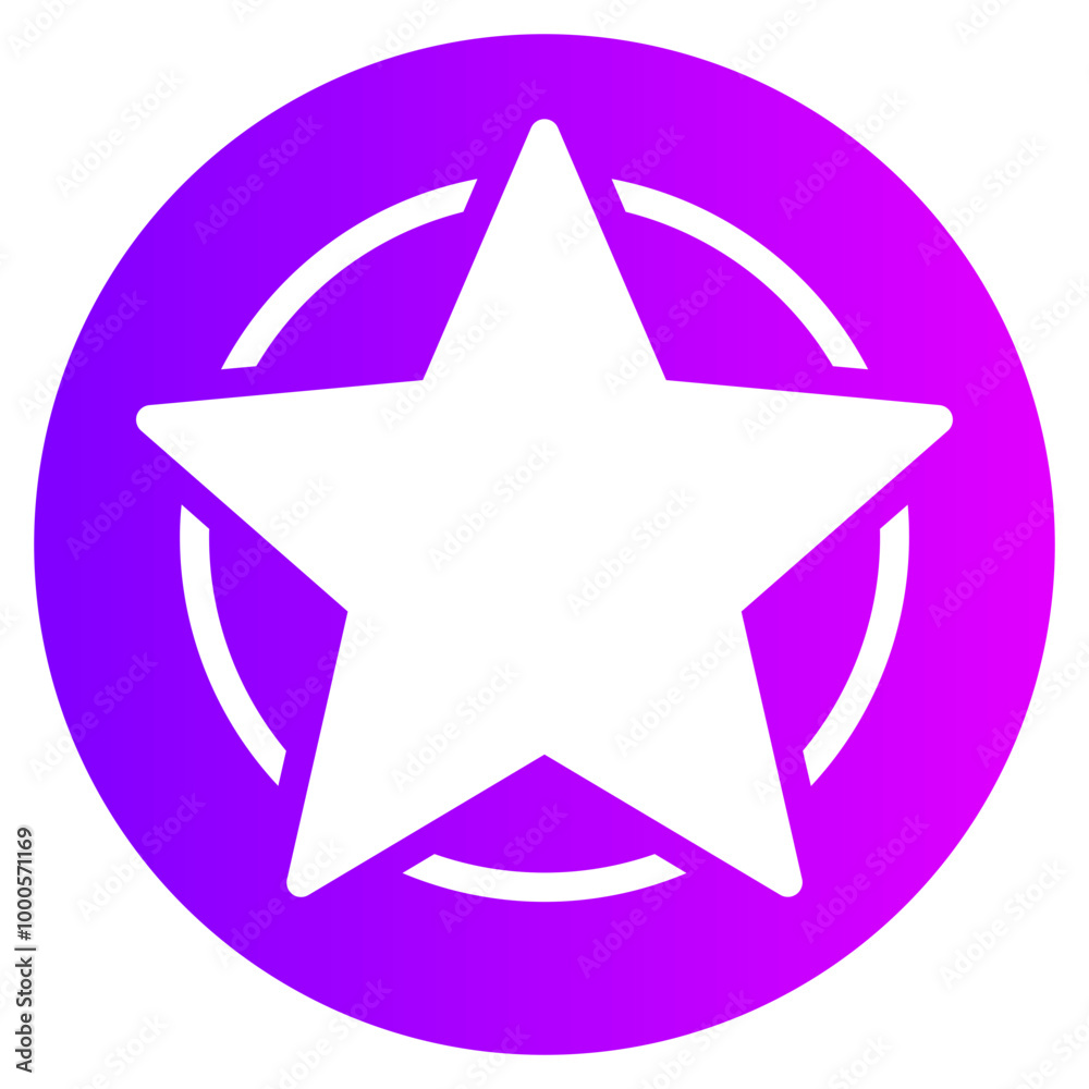 Wall mural star gradient icon