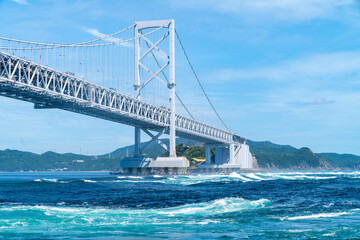 鳴門海峡の渦潮。淡路島の観光イメージ。