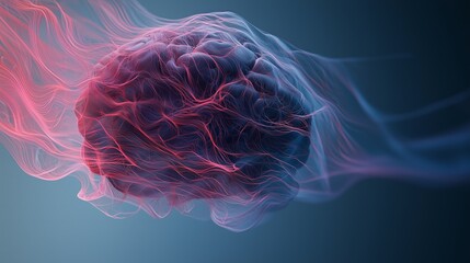Minimalist Abstract Human Brain Design