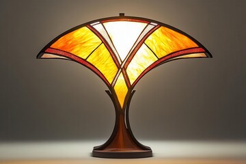 Art deco lamp flat design front view classic lighting water color Triadic Color Scheme