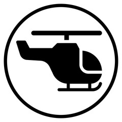 helicopter glyph icon