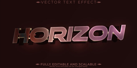 Horizon editable text effect, editable space and universe text style