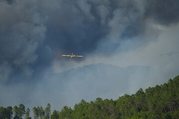 Wildfire in the Massifs des Maures, South of France