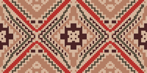 Turkish Abstract Geometric Pattern Wallpaperfolk Embroidery, Aztec Geometric Ornament Print. Design for Carpet, Wallpaper, Clothing, Wrapping, Fabric