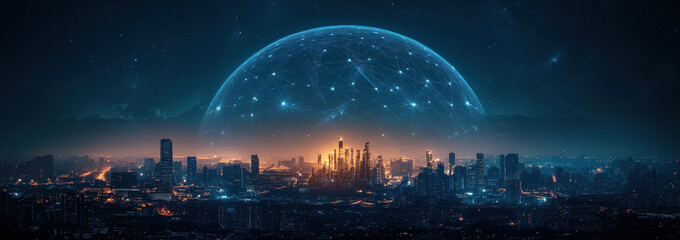 Petrochemical industry fuel factory zone with sunset sky background.