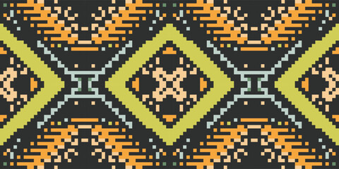 Geometry Ethnic Geometric Patternfolk Embroidery, Aztec Geometric Ornament Print. Design for Carpet, Wallpaper, Clothing, Wrapping, Fabric