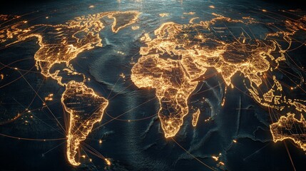 Global Maritime Trade Routes Map, detailed depiction of major shipping lanes, key ports, economic significance, challenges of piracy, geopolitical tensions, informative and educational visual tool