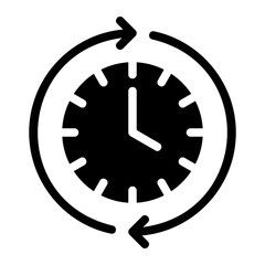 working time glyph icon